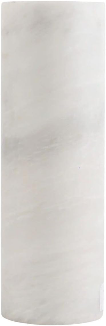 Genuine White Marble Vase, Decorative Stone Flower Vase - Large, 12 Inch Tall