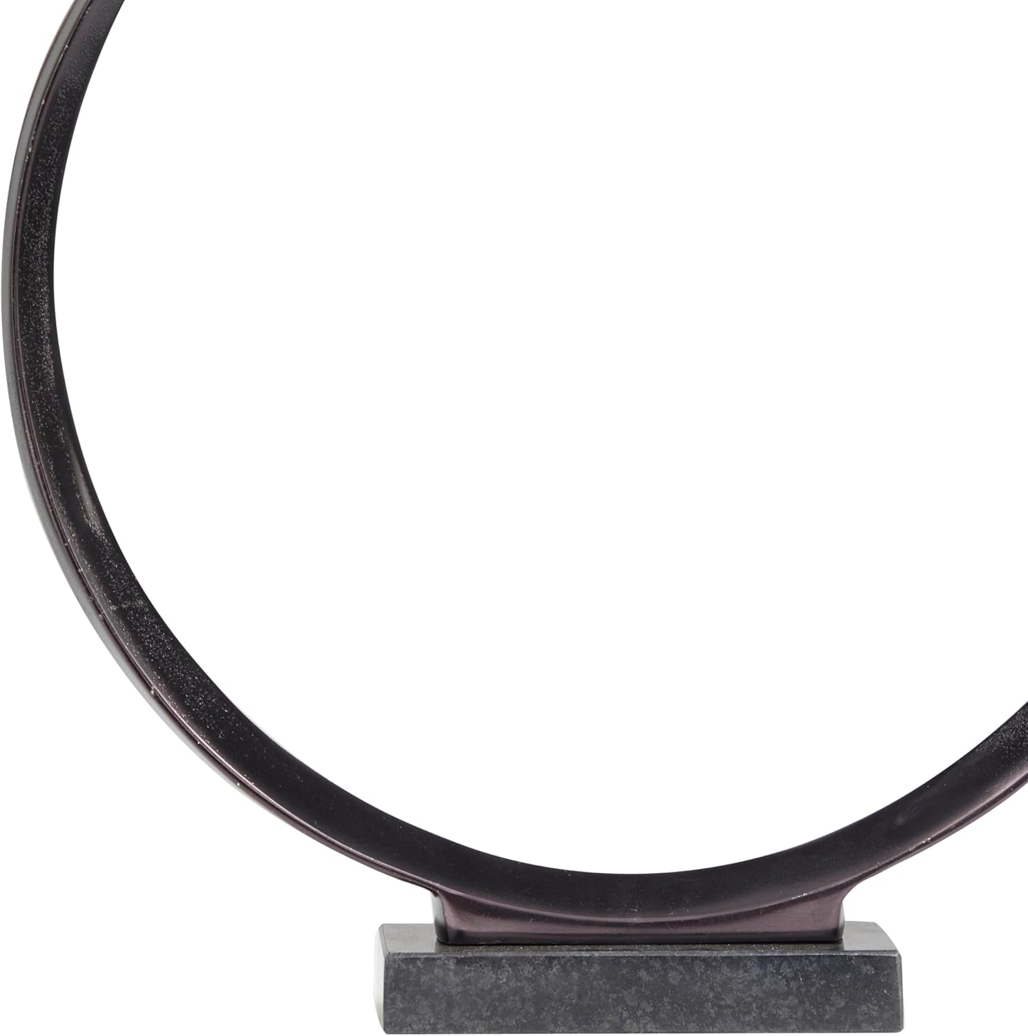 Deco 79 Aluminum Metal Geometric Decorative Sculpture Home Decor Statues with Marble Base, Set of 2 Accent Figurines 17", 14"H, Dark Gray