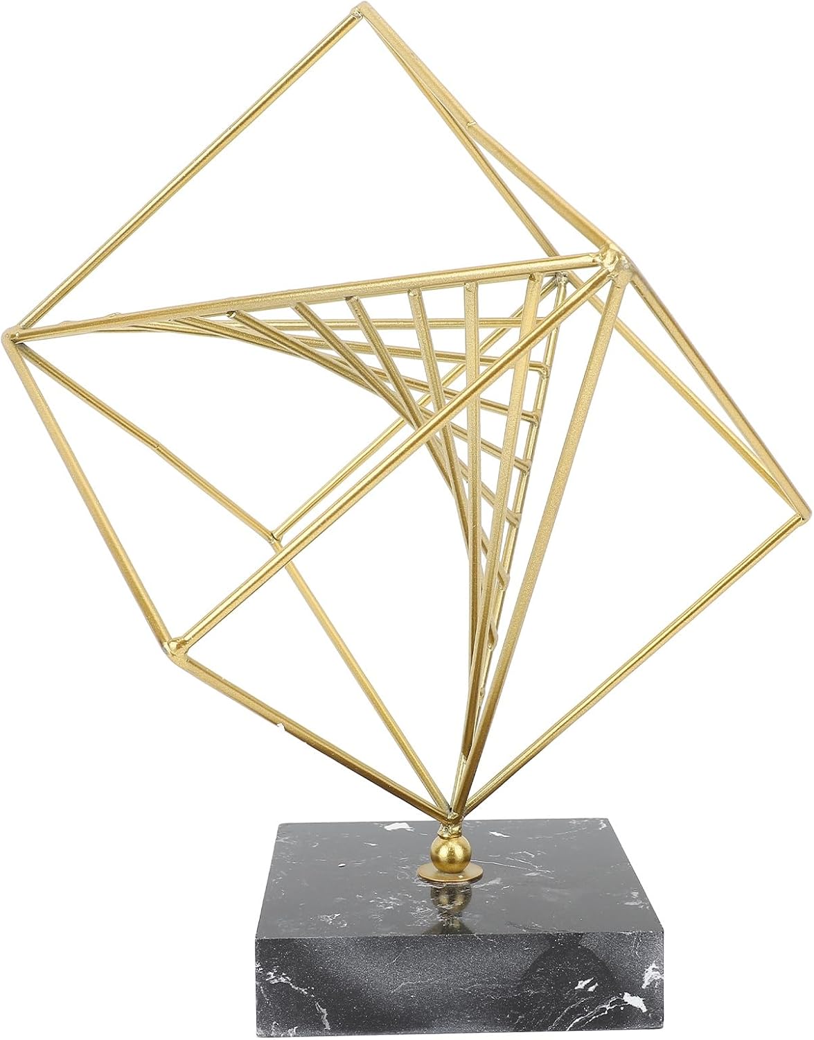 Vomeko Metal Geometric Sculpture,Metal Geometric Abstract Sculpture,Abstract Decorative Ornament,for Living Room,Study,Bedroom,Office,Modern Home Decor Accents