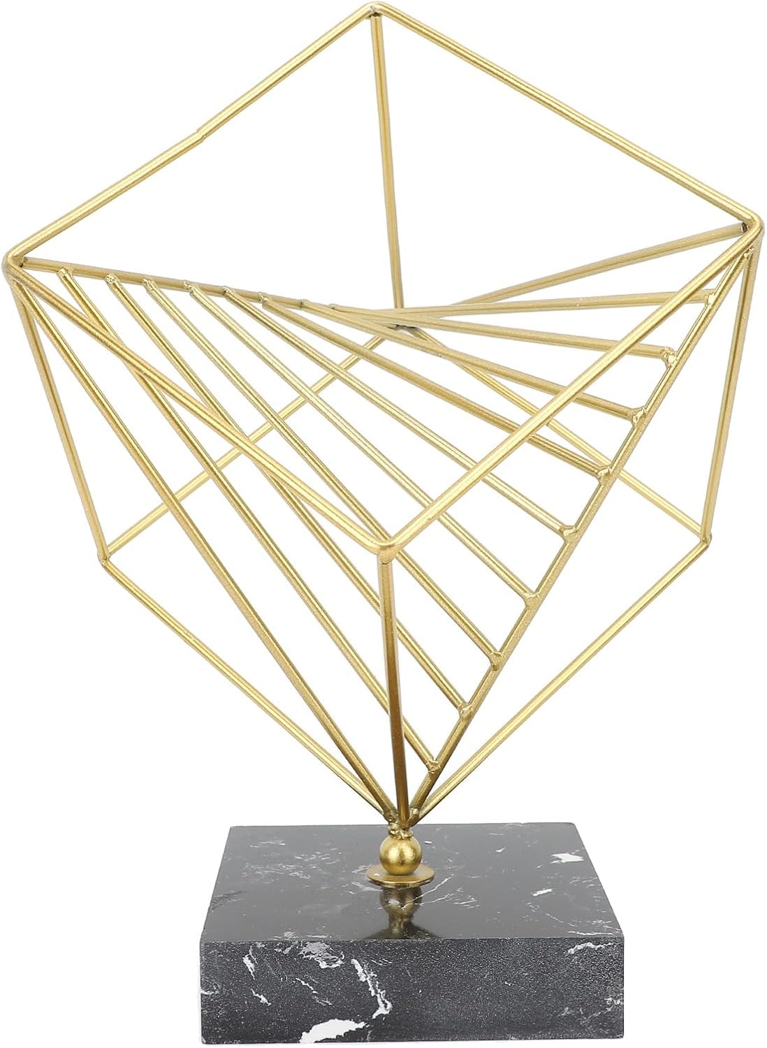 Vomeko Metal Geometric Sculpture,Metal Geometric Abstract Sculpture,Abstract Decorative Ornament,for Living Room,Study,Bedroom,Office,Modern Home Decor Accents
