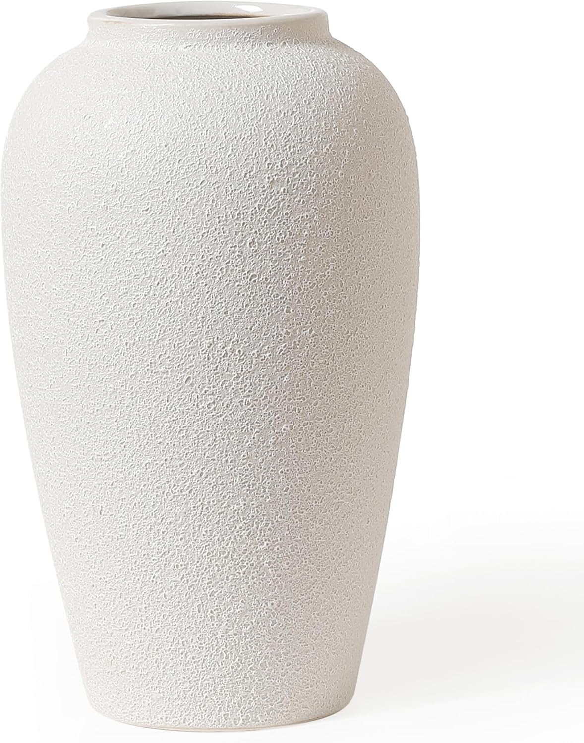 Kokrose Rustic Ceramic Table Vase, 11.8" Vintage Clay Tall Floor Ceramic Terracotta Vase for Table Centerpieces, Large Textured Farmhouse Decorative Vases for Home Decor