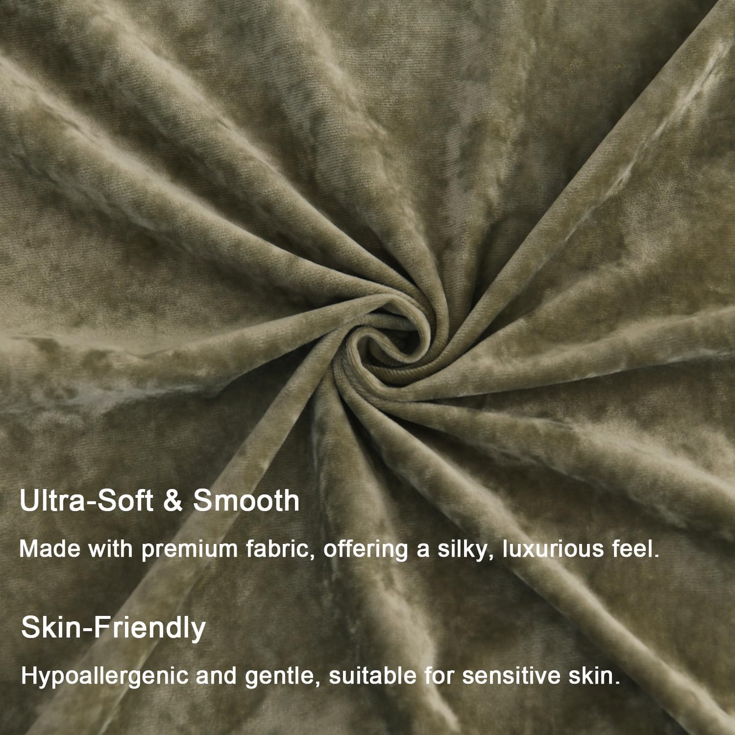 LR Rocaloca Greek Velvet Euro Sham Covers Set of 2 26x26 Luxury Soft Solid Pillow Covers for Living Room Bedroom Yard,Army Green