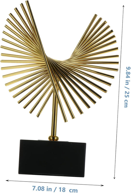 CONGARTENO Abstract Geometric Iron Art Ornament Metal Sculpture Modern Home Decoration Desktop Art Gift for Living Office Table Centerpiece