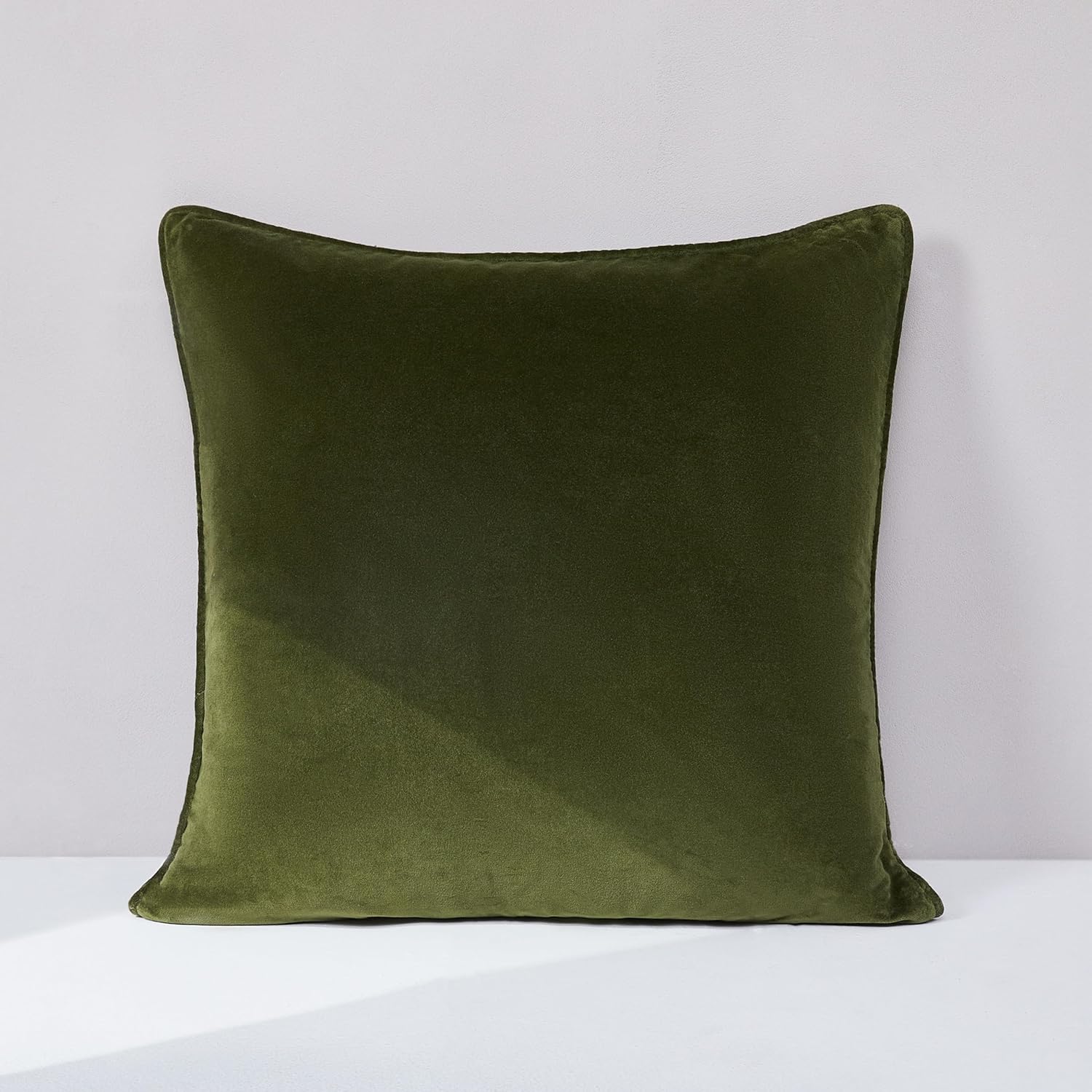 Lush Decor x Chuks Collins Terran Velvet Decorative Pillow Cover Single 22" W x 22" L Green - 22x22 Pillow Cover - Velvet Throw Pillows for Bed, Couch or Chair - Luxury Home Decor