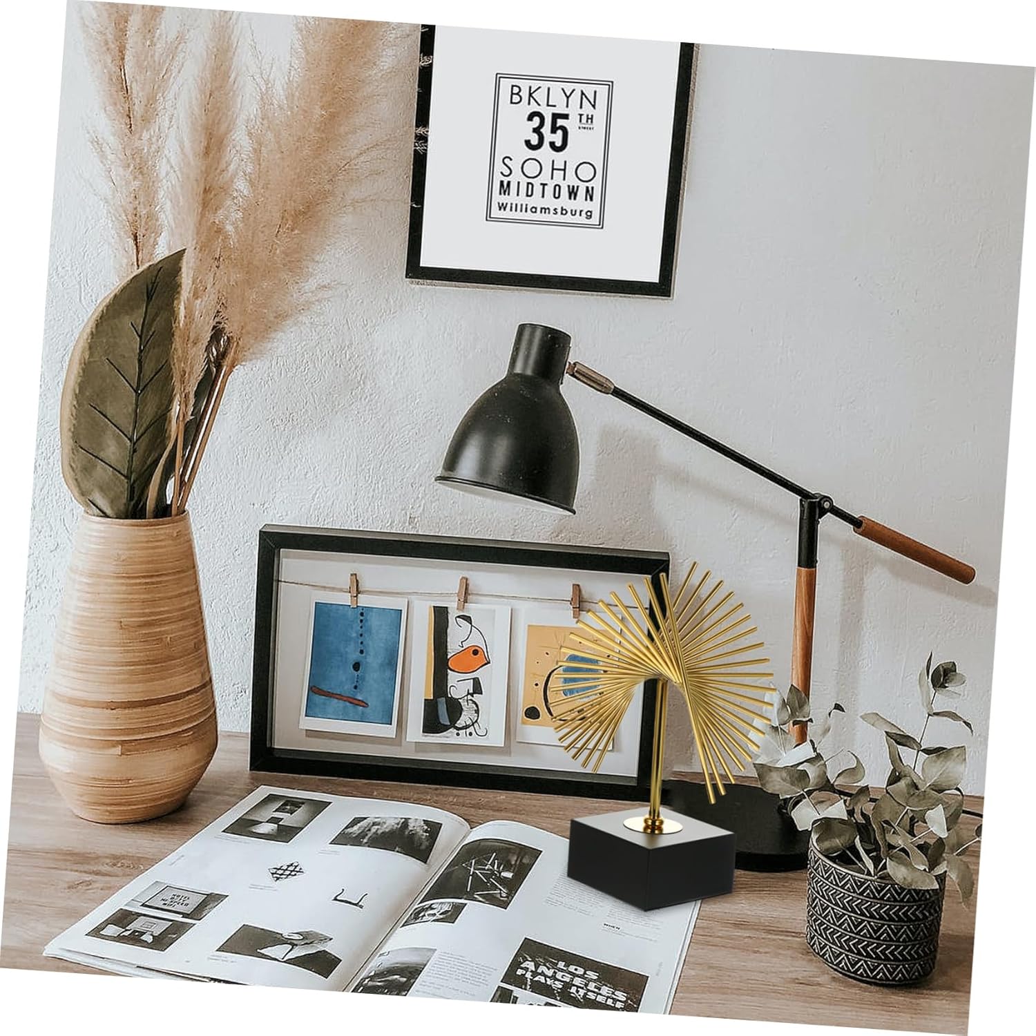 CONGARTENO Abstract Geometric Iron Art Ornament Metal Sculpture Modern Home Decoration Desktop Art Gift for Living Office Table Centerpiece