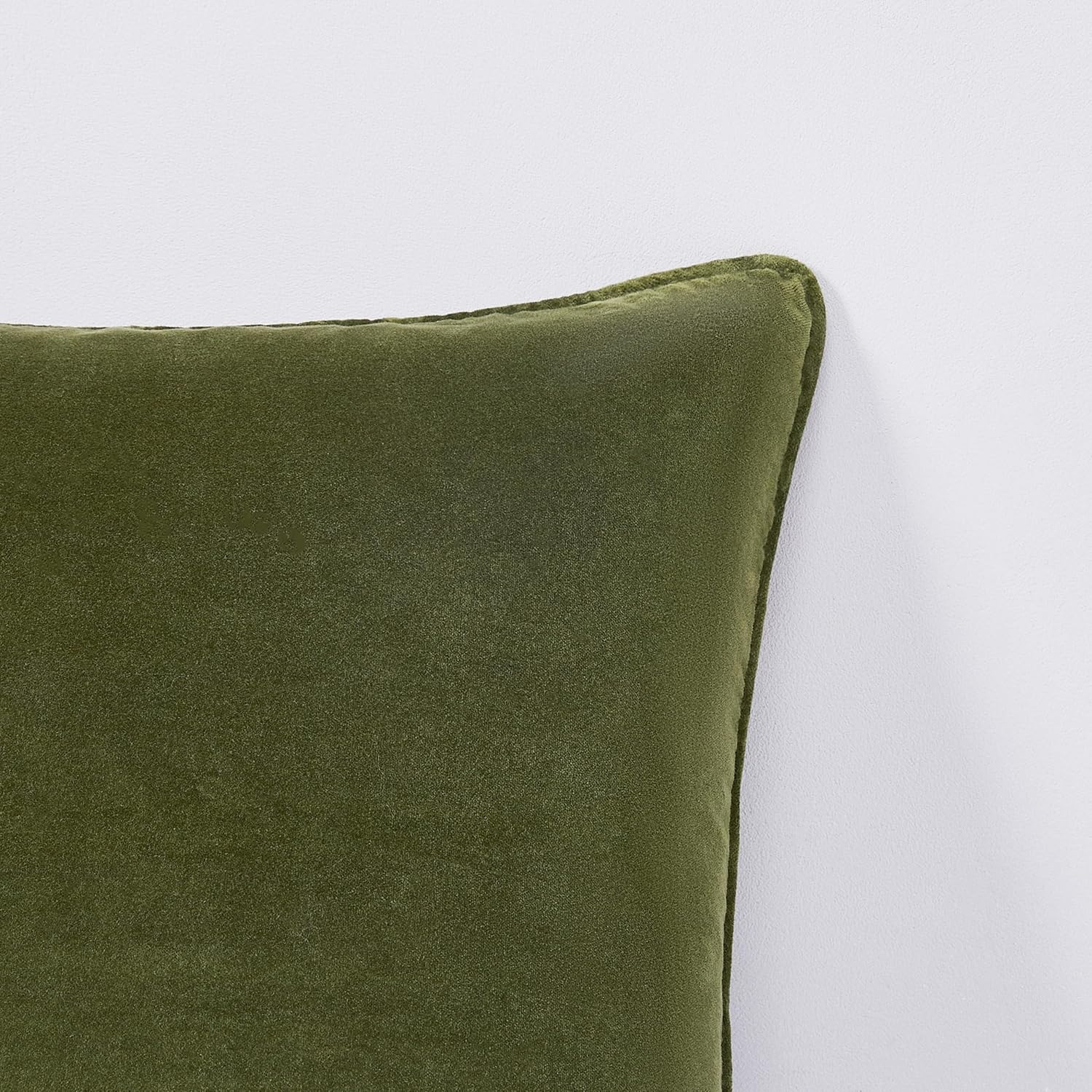 Lush Decor x Chuks Collins Terran Velvet Decorative Pillow Cover Single 22" W x 22" L Green - 22x22 Pillow Cover - Velvet Throw Pillows for Bed, Couch or Chair - Luxury Home Decor